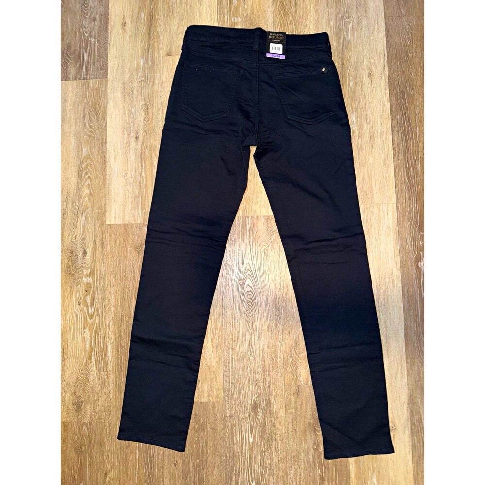 Banana Republic Men's Black Straight Slim Fit Denim Jeans 30x34